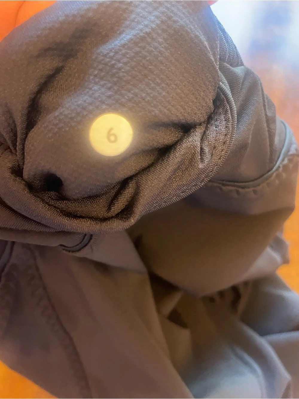 Lululemon Pace Rival Crop Leggings Black Size 6 Mesh Pockets *Paint Stains